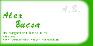 alex bucsa business card